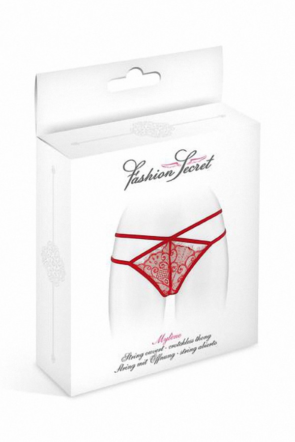 String ouvert Mylene - rouge